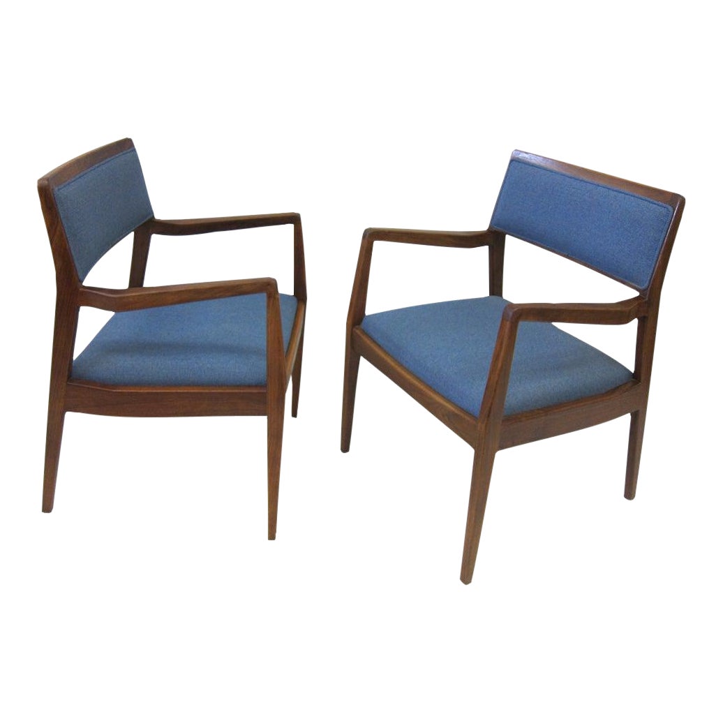Pair Jens Risom Playboy Chairs Chairish