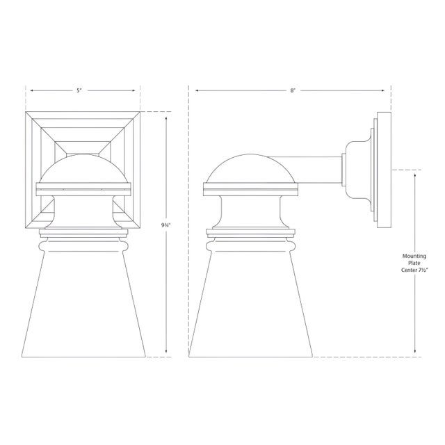 Visual Comfort Chapman & Myers for Visual Comfort Signature New York Subway Single Light in Hand-Rubbed Antique Brass with White Glass For Sale - Image 4 of 4