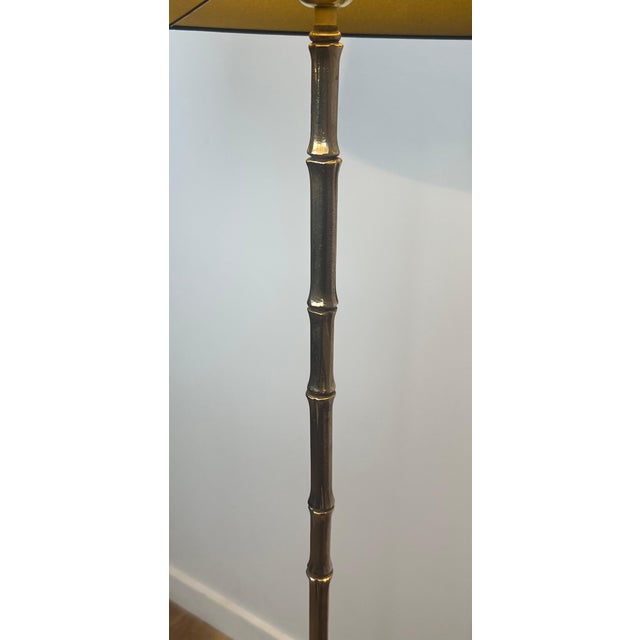 1940s Bronze faux bamboo floor lamp by Maison Bagués For Sale - Image 6 of 12