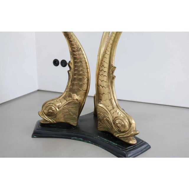 Brass and Glass Dining Table, Italy, 1960s For Sale - Image 4 of 12