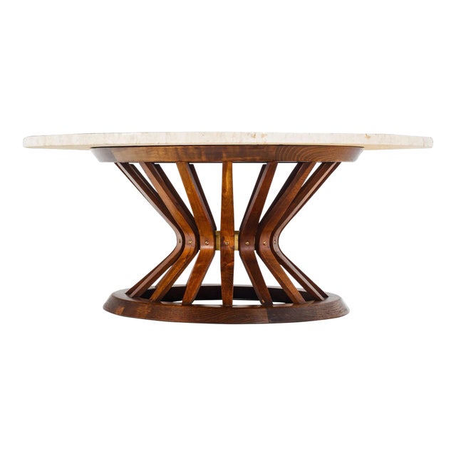 Sheaf of Wheat Marble Top Coffee Table by Edward Wormley for Dunbar, USA, circa 1960's For Sale