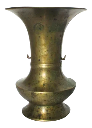 Japanese Bronze Alter Vase Vintage Early 20th