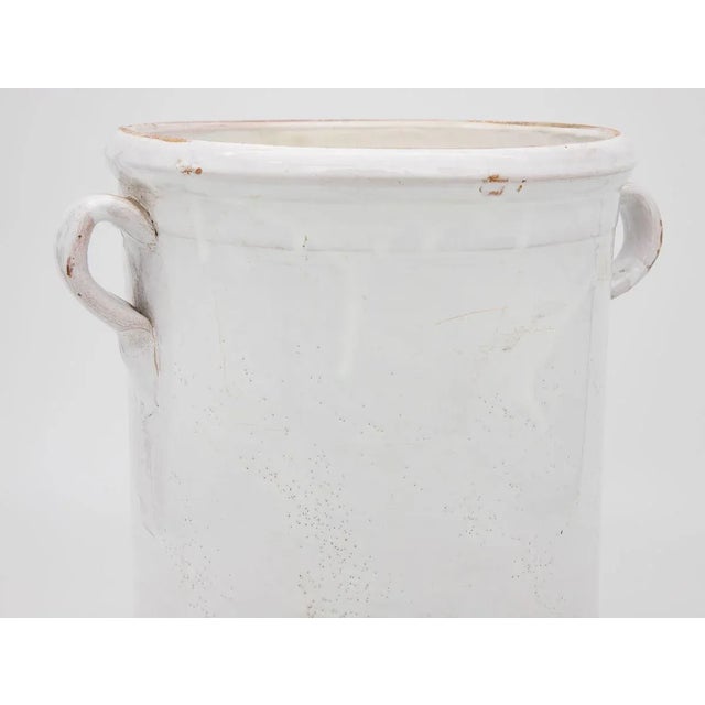 19th Century Antique Stoneware Urn With Handles For Sale - Image 5 of 11