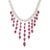 Art Deco Victorian 20.5ct Carved Ruby & 6.25ct Diamond Cluster Drop Necklace in 18k Gold For Sale - Image 3 of 13