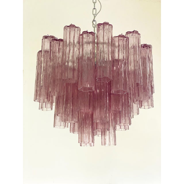Violet Violet-Ametista “Tronchi” Murano Glass Chandelier For Sale - Image 8 of 10
