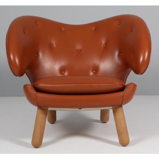 Wood Danish Pelikan Lounge Chair with Oak Legs by Finn Juhl, 1940s For Sale - Image 7 of 10