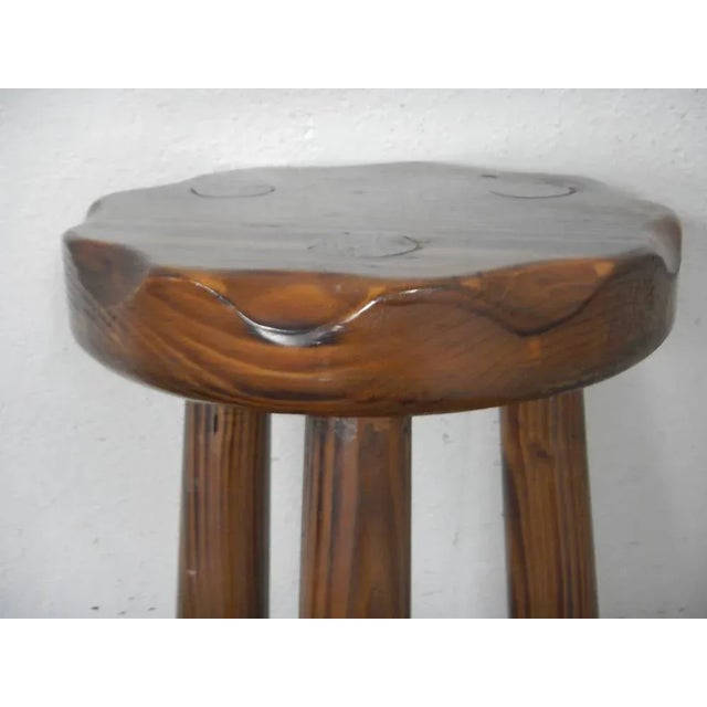 Set of Vintage Rustic Stools, 1980 For Sale - Image 4 of 10