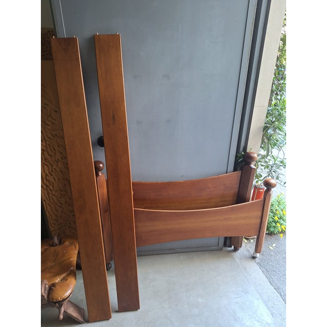 Wood Vintage Chesa Laria Bed by Luigi Caccia Dominioni for Azucena, 1959 For Sale - Image 7 of 8