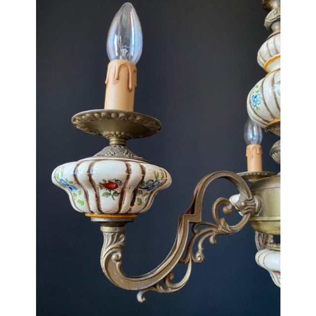 Vintage Ceramic Chandelier, 1960s For Sale - Image 10 of 13