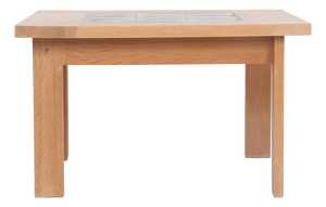 Vintage Danish Coffee Table in Oak with Green Tiles by Edmund Jørgensen, 1970s