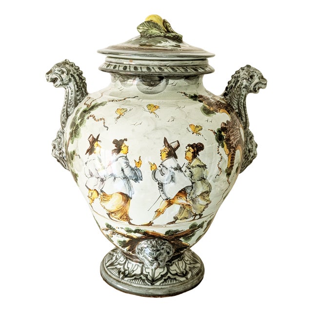 Levantino Ceramic Vase by A. Vaccari for Ce-as Albisola, 1962 For Sale
