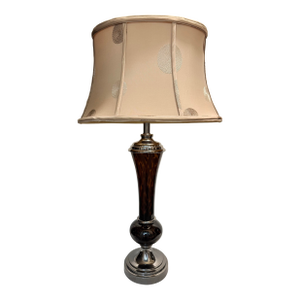 Late Twentieth Century Amber Faux Tortoise Shell Table Lamp