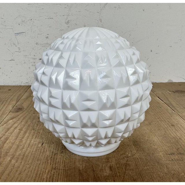 Vintage White Porcelain Pendant Light, 1970s For Sale - Image 13 of 16