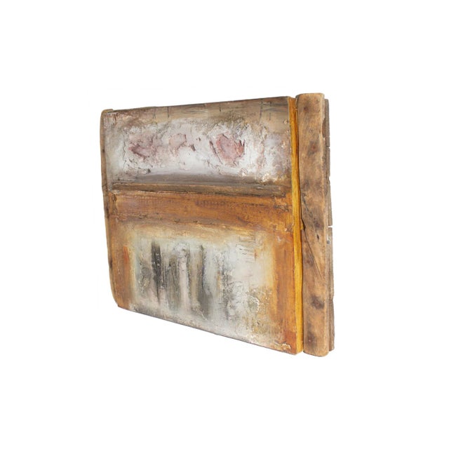 A 1994 mixed media wall assemblage titled Constructing Memory XXIX by American artist Juliet Holland (1937-2017). Signed,...