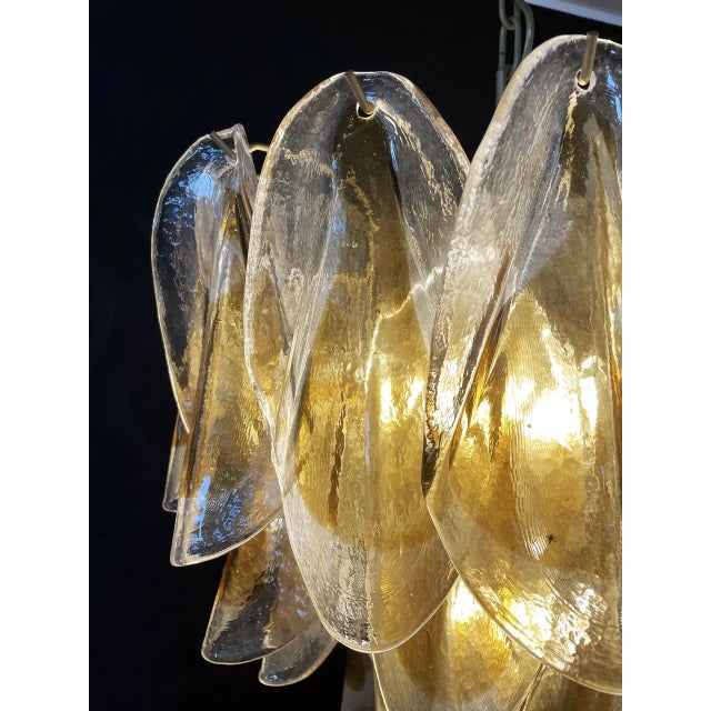 Italian Murano Chandelier Amber Glass – 41 “Swallows” Amber Glass For Sale - Image 11 of 12
