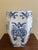 Blue Late 20th Century Chinoiserie Blue and White Hexagonal Porcelain Garden Stool or Side Table For Sale - Image 8 of 11