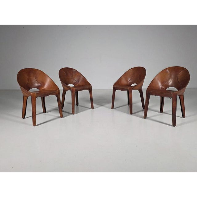Set of Four Lira e Liuto CAB-K5 Chairs by Mario Bellini for Cassina, Italy, 1980s For Sale - Image 6 of 9
