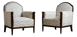Early-20th Century Pair of Art Deco Armchairs, France