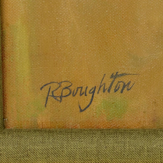 English In the English Countryside Oil on Canvas Painting by R. Boughton, Circa 1950 For Sale - Image 3 of 17
