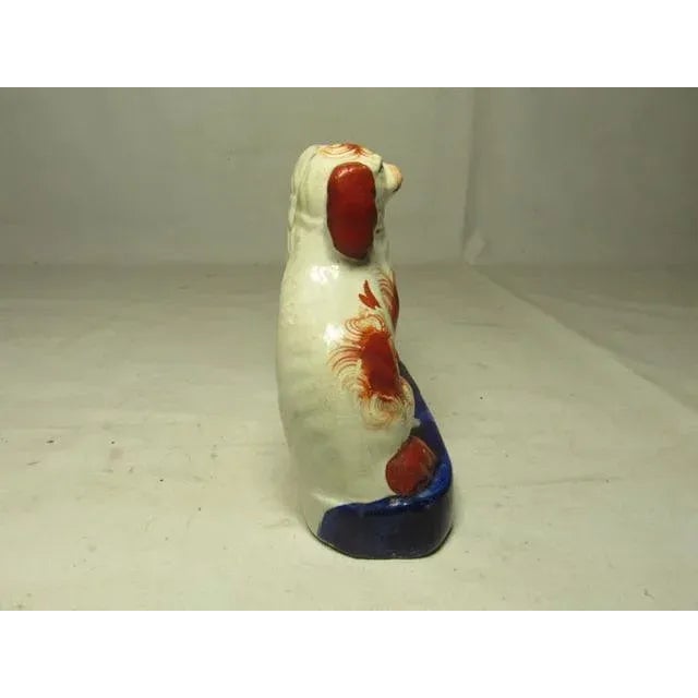 English Antique Staffordshire Figurine of Three Seated Spaniels For Sale - Image 3 of 11