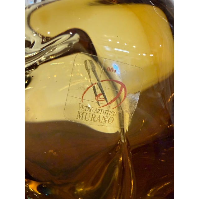 Amber Large Perfume Bottle by Luigi Onesto, Murano, Sommerso, 1970s For Sale - Image 8 of 9