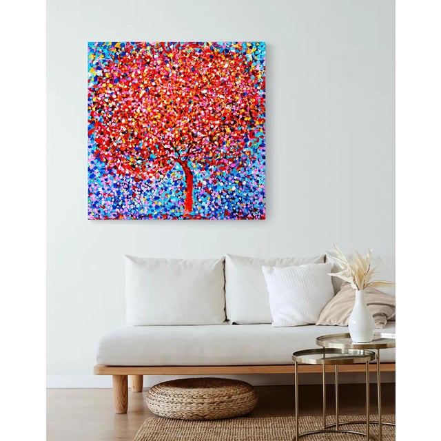 Artist Andrei Sitsko "Autumn in the Garden V" Modern Original Painting In crafting this artwork, I embraced abstraction to...