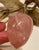 Gemstone Asian Rose Quartz Carved Plum Fruit Hard Stone Leaves For Sale - Image 7 of 10