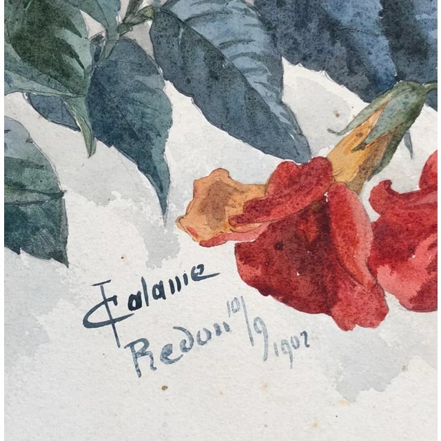 Juliette Calame, Flowering Branch, 1902, Watercolor on Paper For Sale - Image 3 of 7