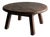 Brutalist Round Oak Coffee Table, Belgium, 1950s For Sale