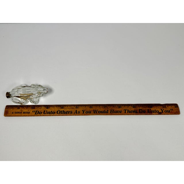 Brass Vintage Frog Figural Glass Perfume Bottle, c. 1930s For Sale - Image 8 of 8