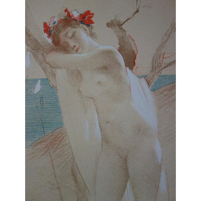 Antoine Calbet, The Stranger, Original Lithograph For Sale - Image 4 of 7