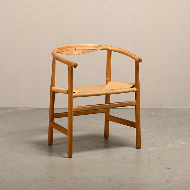Model PP201 Dining Chairs in Oak and Papercord Seats by Hans J. Wegner for PP Møbler, 1970s, Set of 4 For Sale - Image 6 of 18