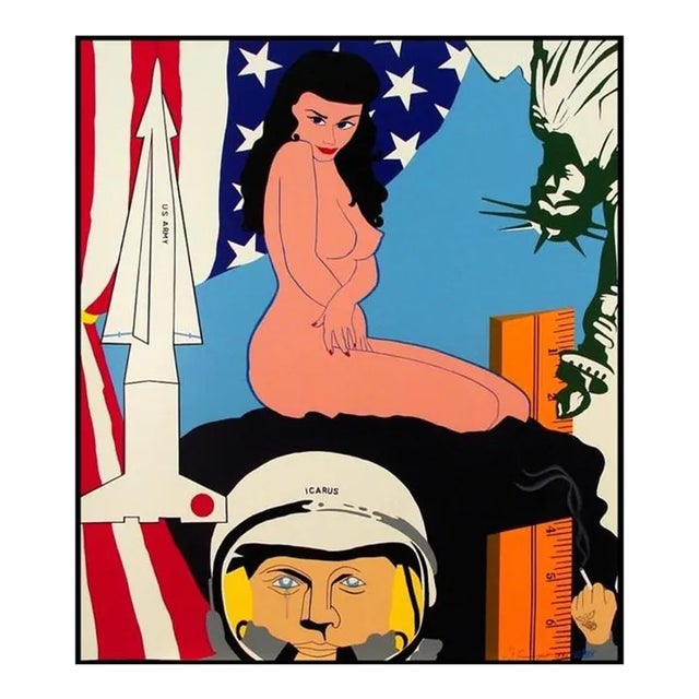 Allan d'Arcangelo Icarus, Hand Printed Screenprint Limited Edition Print,1980 For Sale