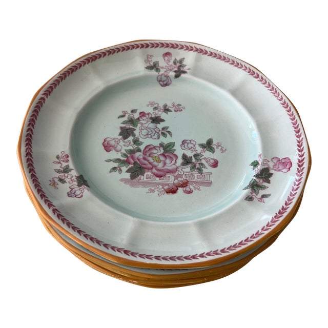 Adams Calyxware 9” Luncheon Plates - Set of 9 For Sale