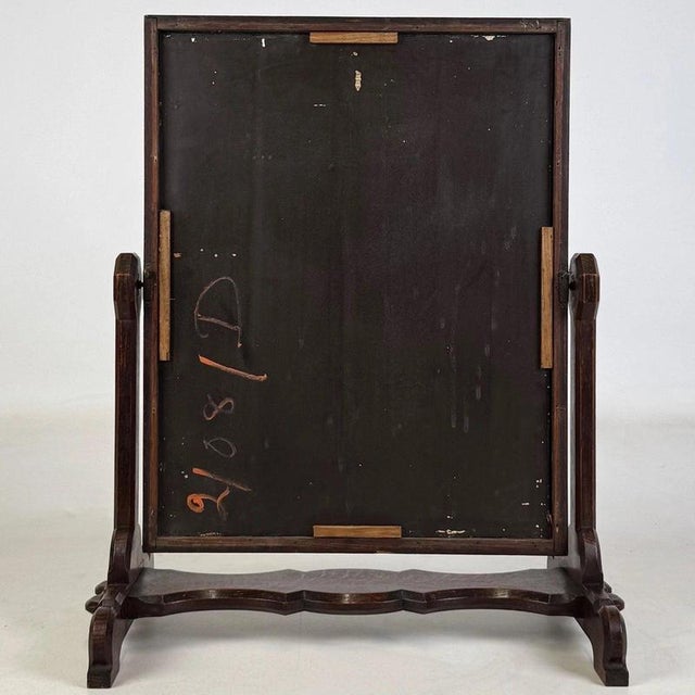 Gold 20th Century Arts and Crafts Oak Dressing Mirror, 1890s For Sale - Image 8 of 15