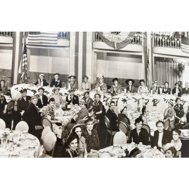 Paper Panoramic Photograph Daughters of the American Revolution 60th Continental Congress New York Lunch Mayflower Hotel Washington DC 1951 For Sale - Image 7 of 8