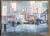 "City Harbor" watercolor painting by artist Ingrid Hofer (1926-2019). Unsigned.