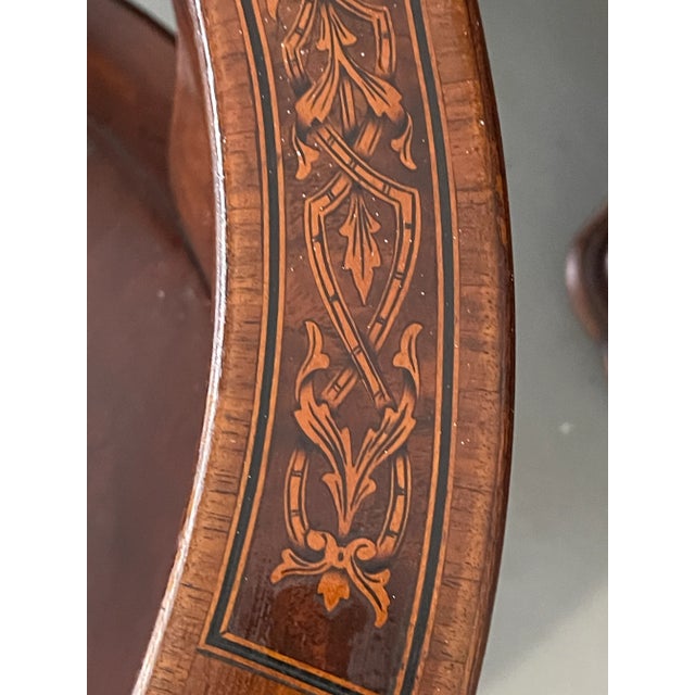 Wood Early 19th C German Secretaire Desk Richly Inlayed With Chair For Sale - Image 7 of 9