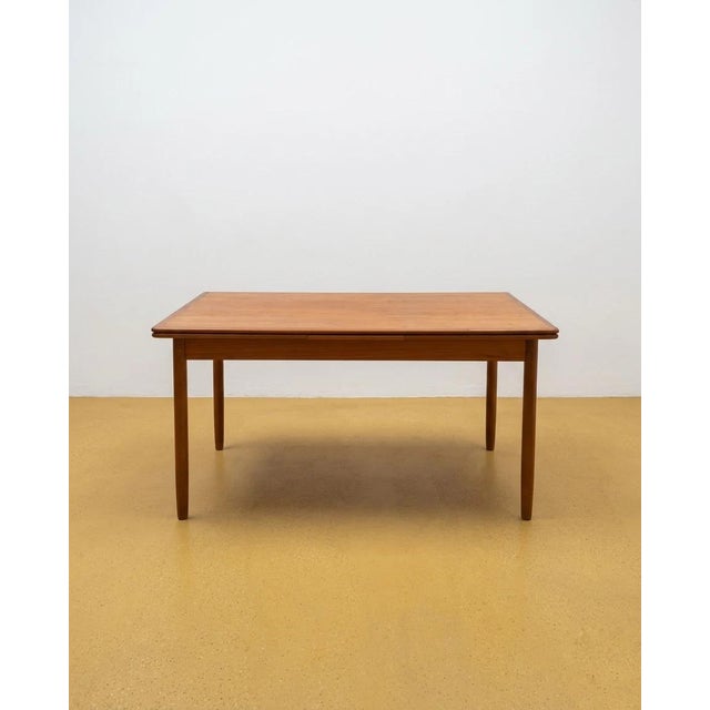Mid-Century Modern Vintage Danish Teak Table with Extensions, 1960s For Sale - Image 3 of 9