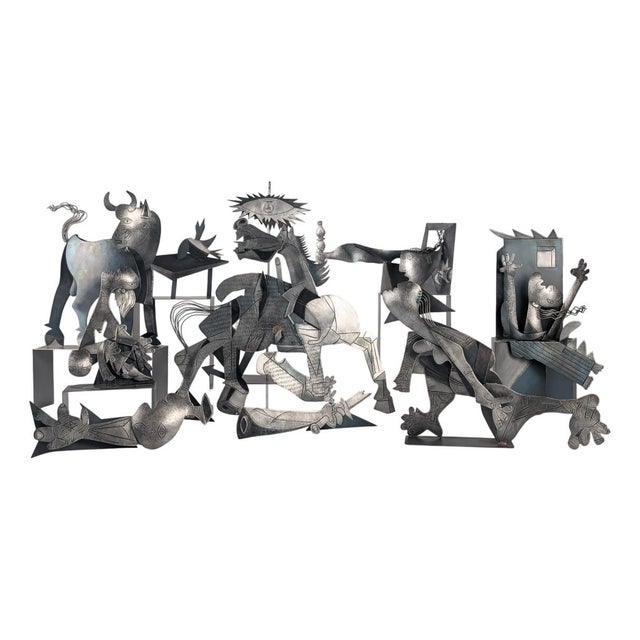Metal Guernica Sculptures from Picasso, Set of 10 For Sale - Image 17 of 17