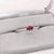 2020s Ruby & Diamond Ring in 14k White Gold, Oval 5×4mm – Dainty East West Ring, Size 6.75 For Sale - Image 5 of 10