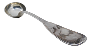 Silver Soup Ladle with Grooves