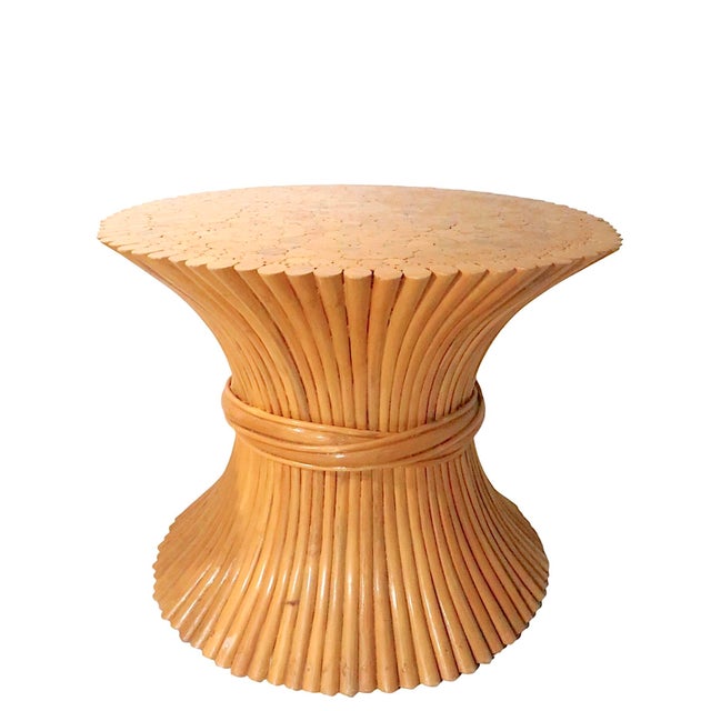 Pr. Of Bamboo Sheaf of Wheat Form Side Table Bases by McGuire For Sale - Image 9 of 13