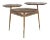 3 Circle Accent Table in Rustic Honey & Gold For Sale