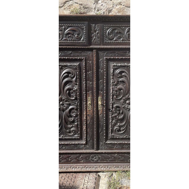 Renaissance Portuguese Wooden Wardrobe For Sale - Image 6 of 8