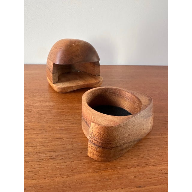 Wood 1970s Original Studio Crafted Wooden Stash Box by Dean Santner For Sale - Image 7 of 10