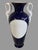 Blue Haas & Cajzek Cobalt Blue Vase Large Czech Porcelain Swan Urn Vintage 14.5" Tall For Sale - Image 8 of 10