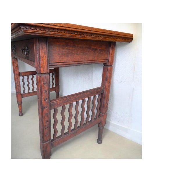 Mid 19th Century Mid 19th Century English Oak Arts & Crafts Table For Sale - Image 5 of 12