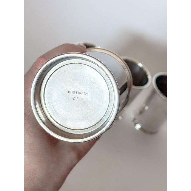 Vintage Silver Plated Mint Julep Cups, Reed & Barton, Set of 4 For Sale - Image 9 of 17