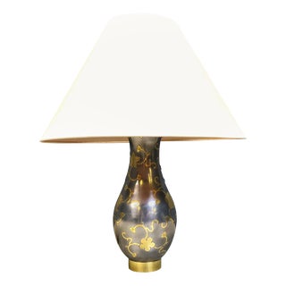 Vintage Pewter Table Lamp, 1970s For Sale